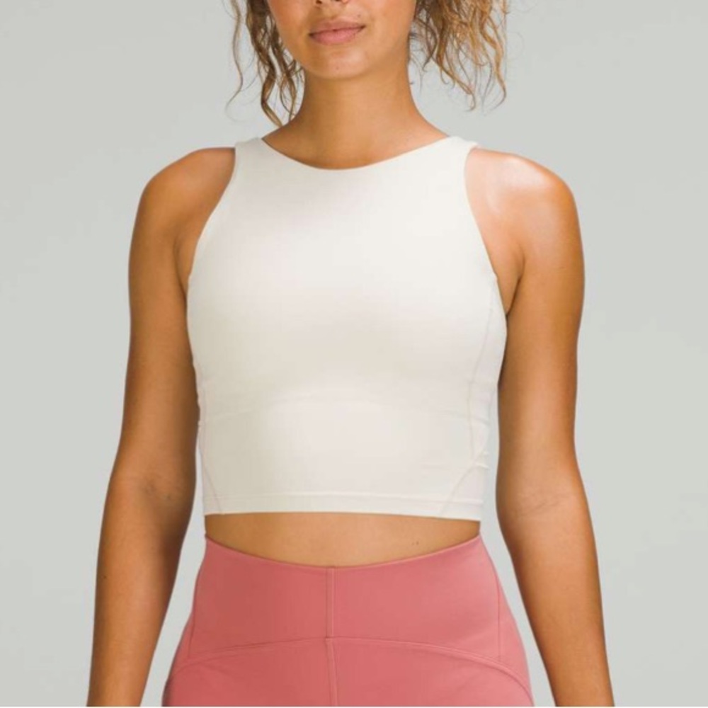 lululemon athletica Cropped High-Neck Tank Top - Ivory